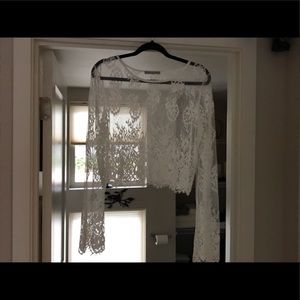 White Lace Size Large Top NWT..$20